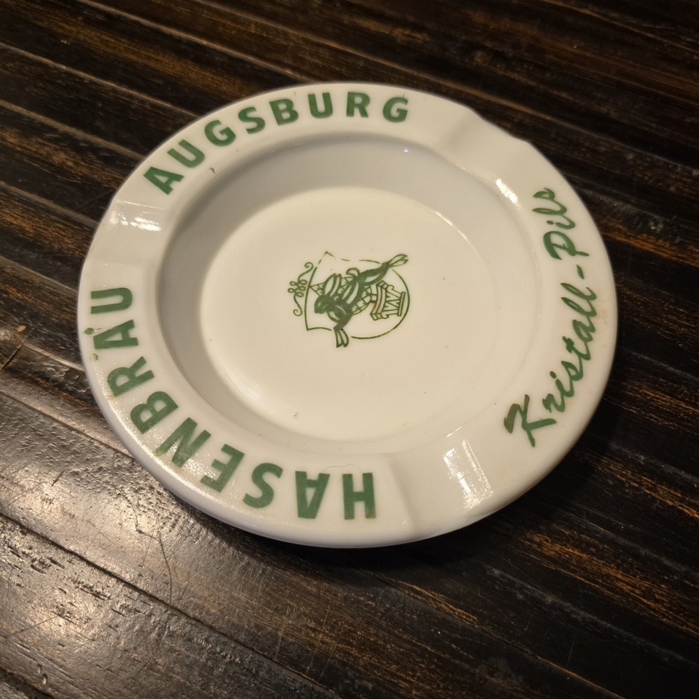 Vintage Hasenbräu Augsburg Kristall Pils Ashtray